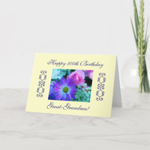 Carte Great-grandma's 100th birthday