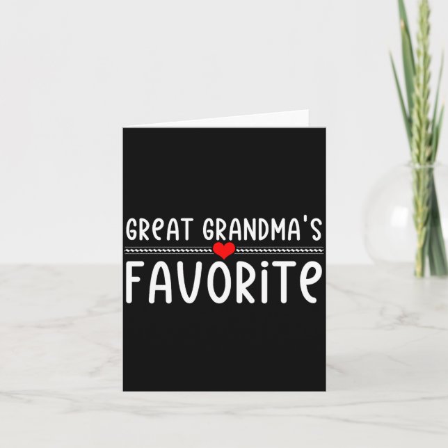 Carte Great Grandmas Favorite  (Devant)