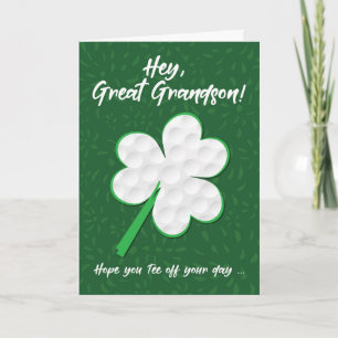 Carte Great Grandson Golf Sports St. Patrick’s Day