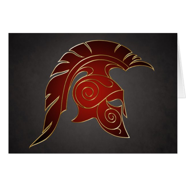 Carte grecque spartiate de guerrier (Devant horizontal)
