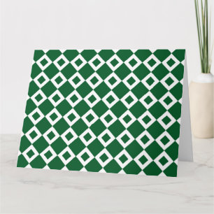 Carte Green and White Diamond Pattern