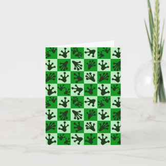 Carte Green Frog Feet Whimsical Animal Tracks