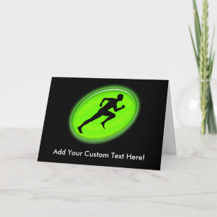 Carte Green Glow Fitness et logo d'entraînement personne