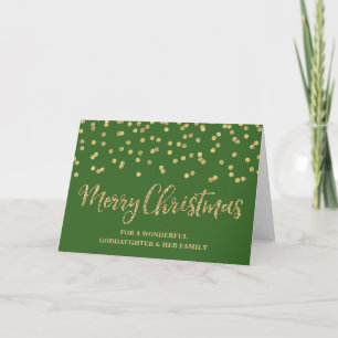 Carte Green Gold Godgirl & Family Joyeux Noël