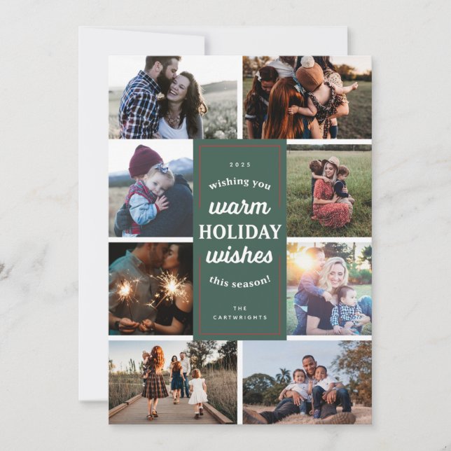 Carte Green Huit Photo Chaleureux Vacances (Devant)