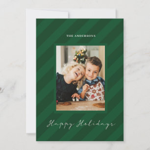 Carte Green Joyful Modern Striped Photo