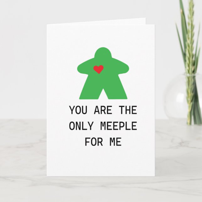 Carte Green Meeple Board Game Valentine (Devant)