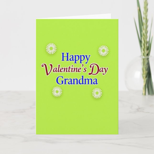 Carte Green Starburst Grandma Card (Devant)