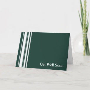 Carte Green Strips Get Well Card