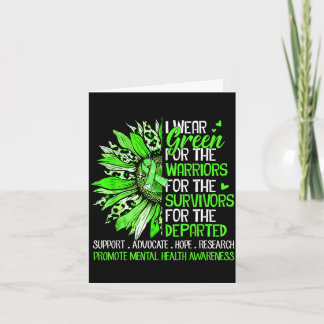 Carte Green sunflower warriors survivors mental healthGr
