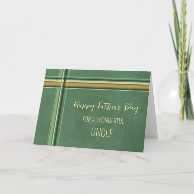 Carte Green Uncle Bonne Fête des pères (Devant)