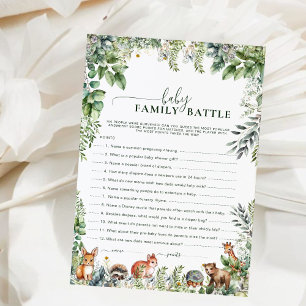 Carte Green Wild Safari Baby Family jeu de bataille