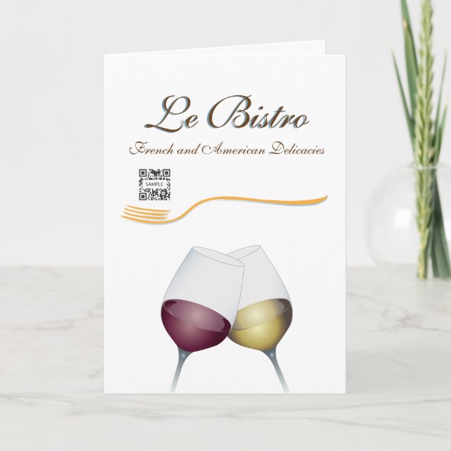 Carte Greeting Card Template Fine Dining French (Devant)