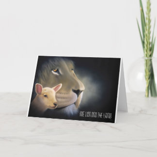 Carte greeting card : The Lion and the Lamb