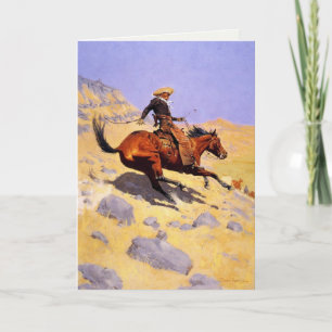 Carte Greetingcard Avec Frédéric Remington Peinture