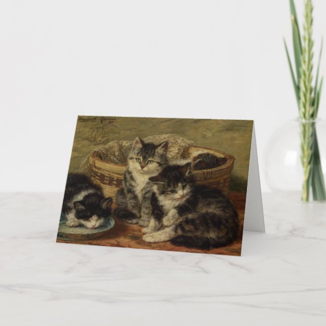 Carte Greetingcard Avec Henriette Ronner-Knip Peinture (Devant)