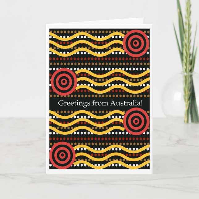 Carte Greetings from Australia, Aborigindot Painting (Devant)