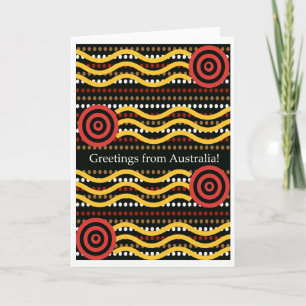 Carte Greetings from Australia, Aborigindot Painting