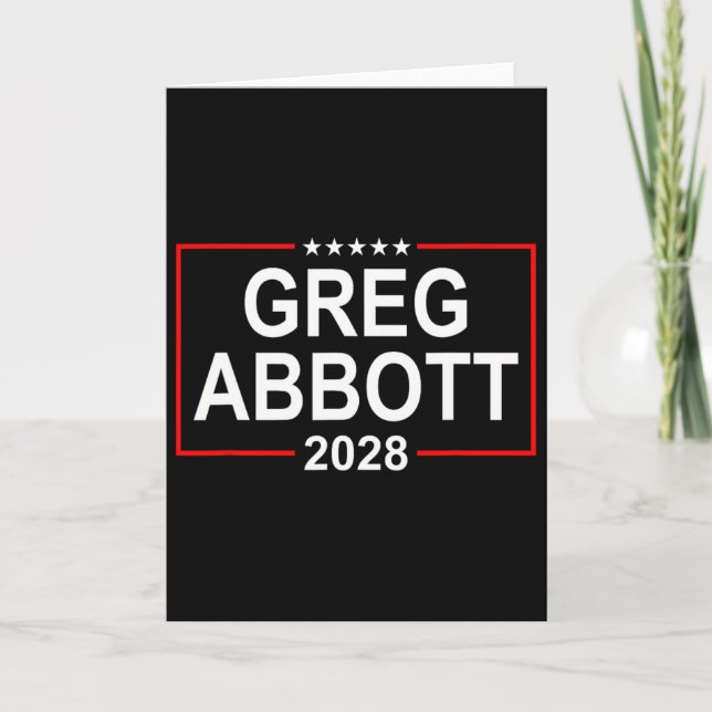Carte Greg Abbott 2028 Presidential Election July 4th Re (Devant)