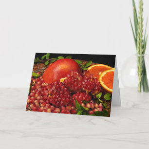 Carte Grenade, orange et menthe
