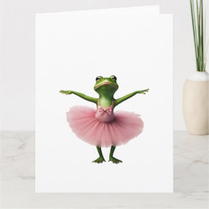 Carte Grenouille 2 ballerine, grenouille, danseuse, crap