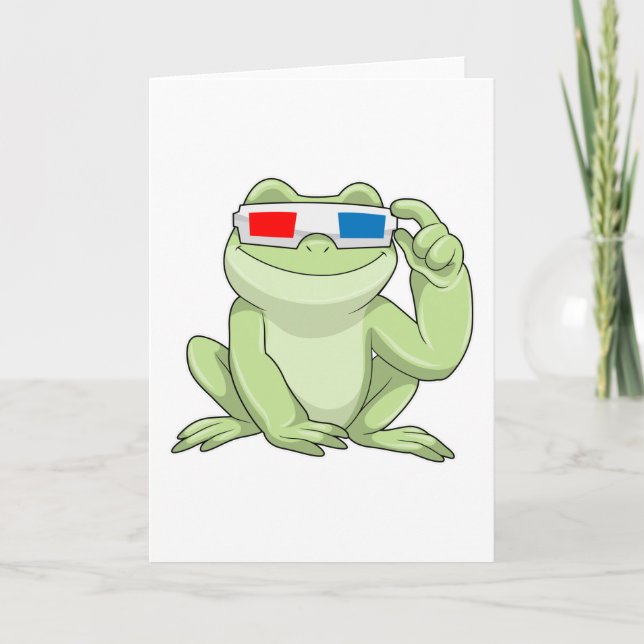 Carte Grenouille avec des lunettes (Devant)