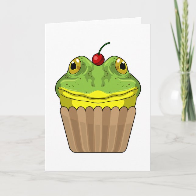 Carte Grenouille avec Muffin (Devant)