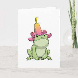 Carte Grenouille avec Plumeria