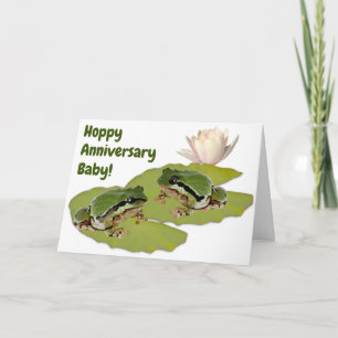 Carte Grenouille couple anniversaire de mariage amusant 