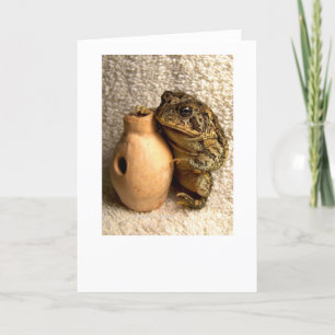 Carte Grenouille crapaud tenant une photo miniature de l