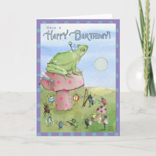 Carte Grenouille d'anniversaire