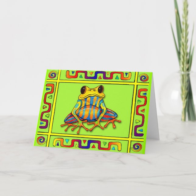 Carte Grenouille d'arbre rayée (Devant)