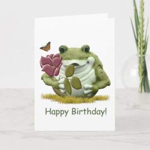 Carte Grenouille de joyeux anniversaire