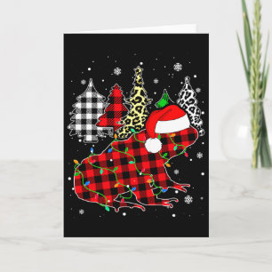 Carte Grenouille de Noël Animaux Noël Carreaux Buffalo L