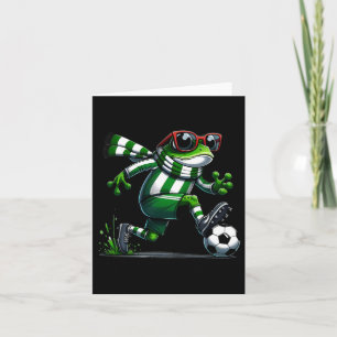 Carte Grenouille drôle de football Graphique animal Gren