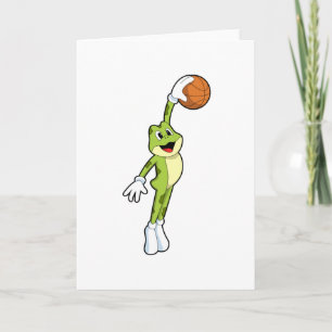 Carte Grenouille en tant que joueur de basket-ball avec 