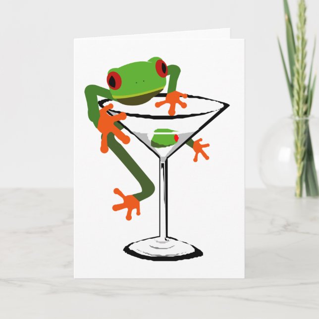 Carte Grenouille et Martini (Devant)