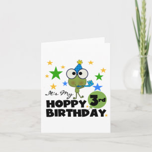 Carte Grenouille-Hoppy 3e Anniversaire Tshirts et cadeau