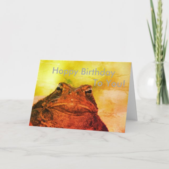 Carte Grenouille "Hoppy" Anniversaire pour vous (Devant)
