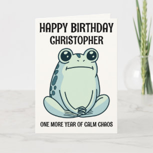 Carte Grenouille impassible Humeur, Vibes détendues