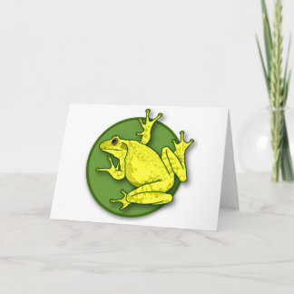 Carte grenouille jaune vierge