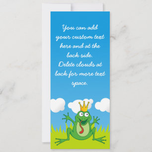 Carte Grenouille Prince 4 po x 9,25 po
