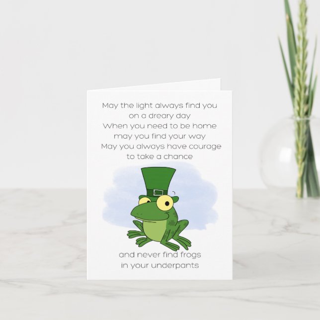 Carte Grenouille proverbe irlandaise (Devant)