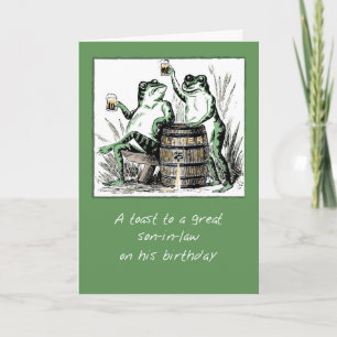 Carte Grenouilles d'anniversaire de belle-famille Toasti