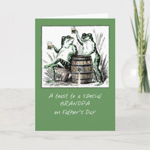 Carte Grenouilles de fête des pères de grand-papa