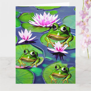 Carte Grenouilles de Lotus et de Nénuphar