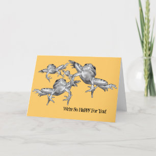 Carte Grenouilles de ponte: Happy for you : Congrats : P