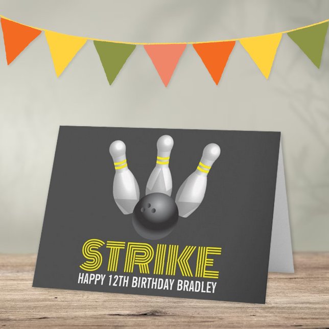 Carte Grève ! Anniversaire du Bowling moderne (Créateur téléchargé)