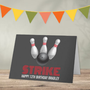 Carte Grève ! Anniversaire du Bowling moderne