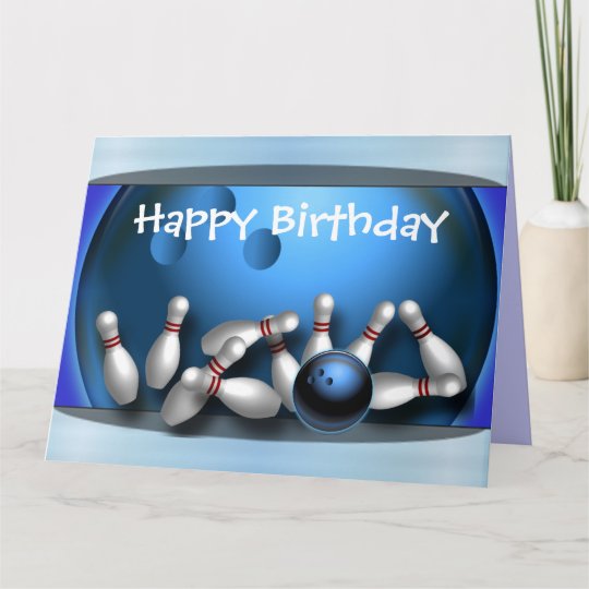 Carte Greve De Boule De Bowling De Joyeux Anniversaire Zazzle Ch